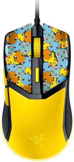 Razer Cobra Pokemon Edition Computer Mouse, 8500 DPI Optical Sensor, 300 IPS Max Speed, Optical Mouse Switches Gen-3, 6 Programmable Buttons, Chroma RGB Lighting, Yellow | RZ01-04650400-R3M1