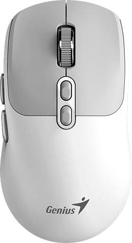 Genius Mouse NX-8000S BT Wireless Bluetooth Silent Mouse with Copilot (Grey White)