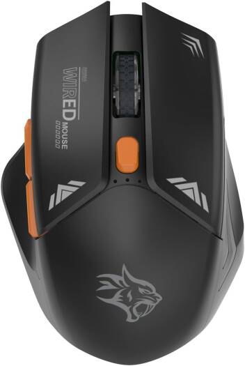 Porodo Gaming Wireless Mouse, Nano USB,DPI Levels1000/1200/1600, Power Saving Technology, Compatible with Mac,Windows, Gaming Design, Operationg Up to 10m (Black)