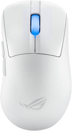 ASUS ROG Keris II Ace Ultralight 54g Ergonomic Gaming Mouse, 42,000-dpi ROG AimPoint Pro Sensor, ROG SpeedNova Wireless, Micro Switches, 4,000/8,000 Hz Polling Rate Booster, White | 90MP03N0-BMUA10