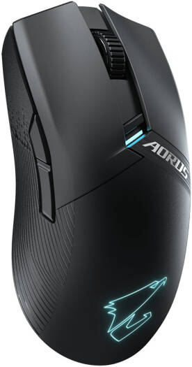 Gigabyte Aorus M6 Wireless Gaming Mouse, 26000 DPI, 1ms Low Latency, 2.4Ghz & Type-C Interface, Programmable Buttons, RGB Lighting, Up to 74 Hours Battery Life, Matte Black | AORUS-M6