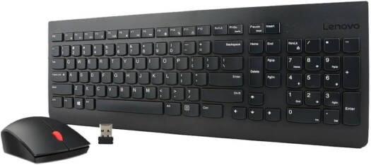 Lenovo Essential Wireless Combo Keyboard And Mouse Gen2, Reliable 2.4 Ghz, Low-profile 2.5-zone Keyboard Layout, Arabic 470, Black | 4X31N50748