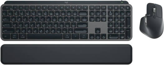 Logitech MX Keys Combo for Business Gen 2, Full-Size 108 Keys, Perfect Stroke Scissor Typing, 8000 DPI, Darkfield Sensor, MagSpeed, English-Arabic Layout, Wireless Connectivity, Graphite | 920-010934