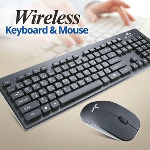 Genuine Wireless Keyboard Mouse Combo (Black) | GN-KM236W-B