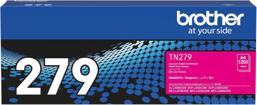 Brother TN279 Toner Cartridge, Up to 1200 Pages Yield, Magenta | TN279M