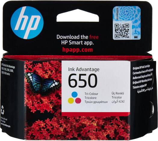 HP 650 Tri-Colour Original Ink Advantage Cartridge-Pack of 10pcs