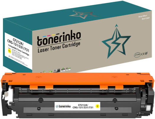 Tonerinko Compatible Toner Cartridge, for HP 131A, CF210A, CF211A, CF212A, CF213A, HP LaserJet Pro 200 Color M251nw, M251n, M276nw, M276n Printers (Yellow CF212A, CRG-131/331/731) | CF212A