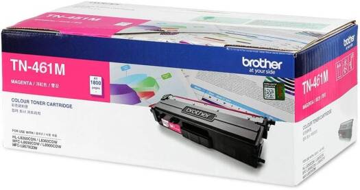 Brother Genuine TN-461M Standard Yield Magenta Ink Printer Toner Cartridge