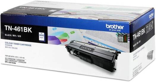 Brother Genuine TN-461BK Standard Yield Black Ink Printer Toner Cartridge, Prints up to 3,000 pages-Pack of 5pcs