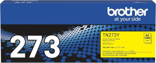 Brother Genuine TN273Y Standard Yield Yellow Ink Printer Toner Cartridge, Prints up to 1,300 pages-Pack of 5pcs