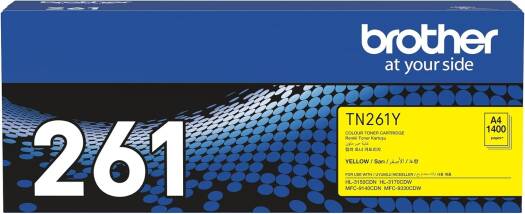 Brother Genuine TN-261Y Standard Yield Yellow Ink Printer Toner Cartridge
