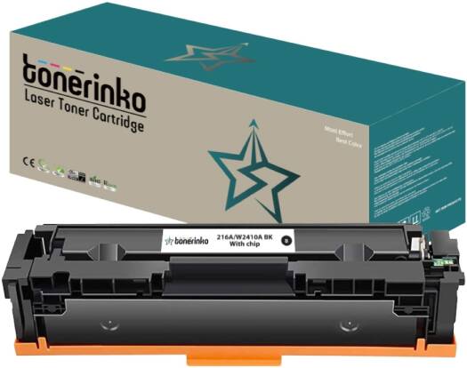 Tonerinko Premium Replacement Toner Cartridge Compatible With HP Color LaserJet Pro M155a, MFP M182n, MFP M183fw, W2410A Black (Black 216A/W2410A BK With Chip) | W2410A BK