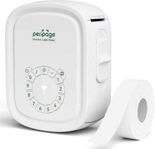 PeriPage P10 Pro Portable Label Printer, Wireless Bluetooth Label Printer with Adhesive Tape, Multiple Templates, USB Rechargeable, White | P10pro