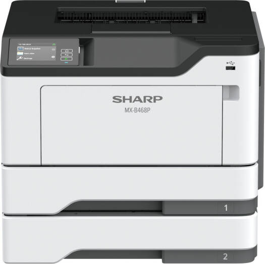 SHARP MX-B468P Monochrome Printer, 2.8" (Diagonal) Color LCD Panel Display, 1200x1200 DPI Resolution, 46 PPM Print Speed, A4 Print, 2000 Sheets Max Paper Sheet, Gray | MX-B468P