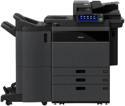 Toshiba e-Studio6529A Monochrome Multifunction Printer, 65 PPM (A4) / 30 PPM (A3) Print & Copy Speed, 10.1" LCD Colour Touchscreen, 2900 Sheets Max Sheets Capacity, Black | e-Studio6529A