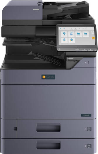 Triumph Adler 2508ci Multi-Functional Laser Printer, Copy, Print, Scan, 10" Color Touch Screen, 25 ppm Print Speed, 1200 x 1200 dpi Resolution, USB 3.0 & USB 2.0 Interface, Double Tray, Black | 2508ci