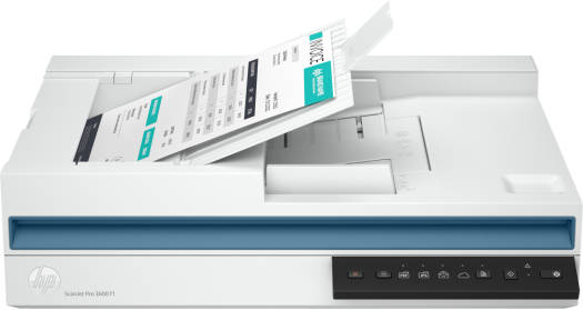 HP ScanJet Pro 3600 f1 Scanner, Automatic Feeder For 60 Documents, Single Pass Duplex Scanning, A4 Scanning Speed up to 30 Pages/Min, 60 Images/Min, Scan Load of Up to 3000 Pages, White | 20G06A