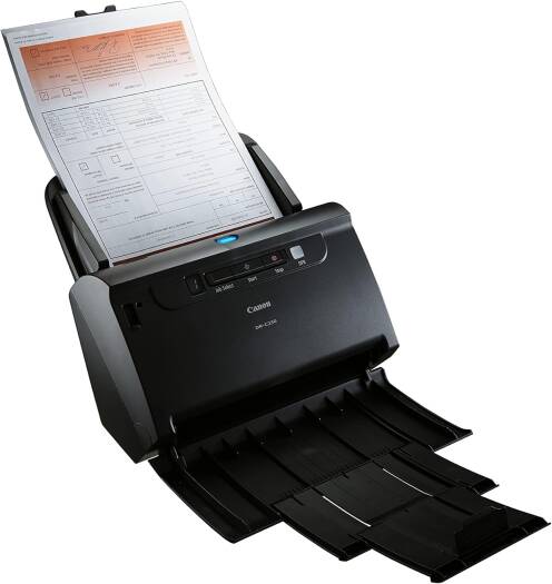 Canon imageFORMULA DR-C230 A4 Office Document Scanner, CMOS CIS 1 Line Sensor, 30ppm/60 ipm Scanning Speed, 600dpi Resolution, USB 2.0, 9.1" x 10" x 11.5", 3500 Scans/day, USB 2.0, Black | 2646C003AA