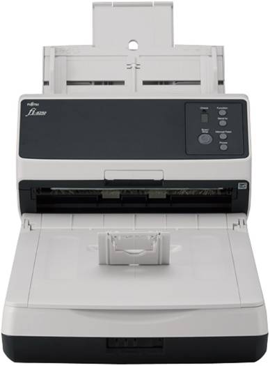 RICOH Fi-8250 Image Scanner, 50 PPM Simplex & 100 IPM Duplex Scan Speed, 600 DPI Resolution, Colour, Greyscale, Monochrome Automatic Detection, USB, Ethernet, Black/LightGray | PA03810-B601