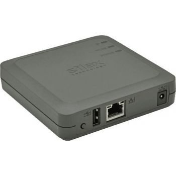Silex DS-520AN USB Device Printer Server, Gigabit Ethernet, Isochronic Data Transfer Mode, WLAN and USB 2.0, Black | E1390