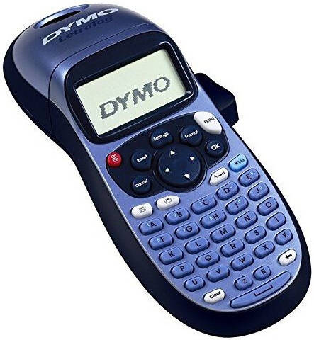 DYMO LetraTag LT-100H Personal Labeller Handheld Label Maker with 13 Character LCD Display 12mm Tape Support 2 Line Printing Multiple Font Styles, Blue | LT-100H