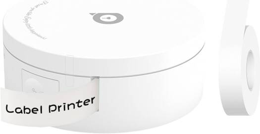 PeriPage L1 Mini Pocket BT Label Maker Sticker, 203dpi, Inkless Portable Thermal Label Printer with 1 Roll White Paper Tape, Compatible with iOS Android Smartphone, White | L1 Mini Pocket
