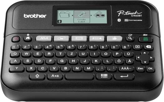 Brother PT-D460BT Home Office Office Label Maker for 3.5 to 18 mm Wide TZE Tape with Bluetooth Interface