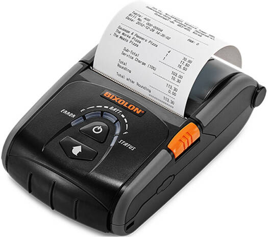 Bixolon SRP-R200BG Portable Receipt Printer, Print Speeds Up to 100 mm/Sec, IP43 Rated Protection, Apple MFi Certified Model, Wired or Wireless Connectivity, Black | SPP-R200IIBG