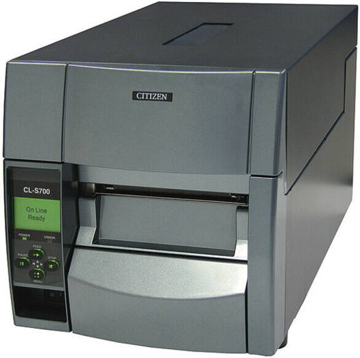 Citizen America Thermal Barcode & Label Printer, With Adjustable Sensor, RS-232 Serial, 4" Maximum Print Width, 203 DPI Resolution, 10 Inches Per Second Print Speed, USB Interface, Black | CL-S700