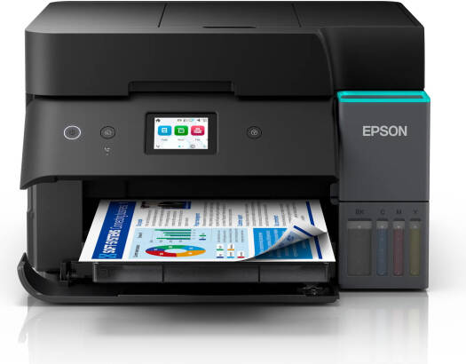 Epson L6390 Inkjet Printer, PrecisionCore Print Head, 4800 x 1200 DPI Resolution, 35 PPM (Mono), 23 PPM (Color) Print Speed, 400 Nozzles (Black), 128 nozzles Per Color, Black | C11CL40407