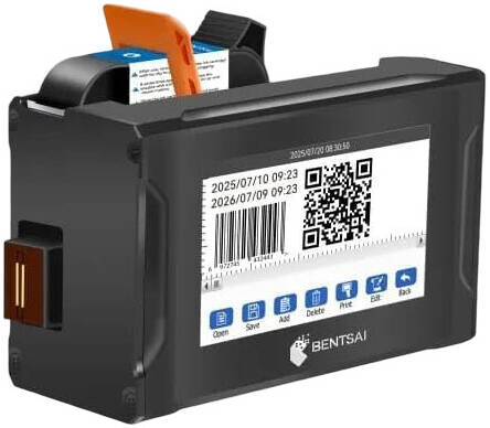 BENTSAI E61P Thermal Inkjet Coding Printer with 4.3-Inch Touch Screen, Auto Conveyor Coding System & Rotating Bracket for Expiry Dates, Batch Numbers, QR Codes & Industrial Marking, Black | E61P