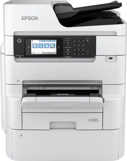 EPSO WorkForce Pro WF-C879RDWF (MEA) Inkjet RIPS MFP, Up to 26ppm Print Speed, 4800 x 1200 DPI Resolution, 250 Sheets Output Tray Capacity, USB 3.0 / 2.0, Ethernet / WiFi, White | C11CH35402BY