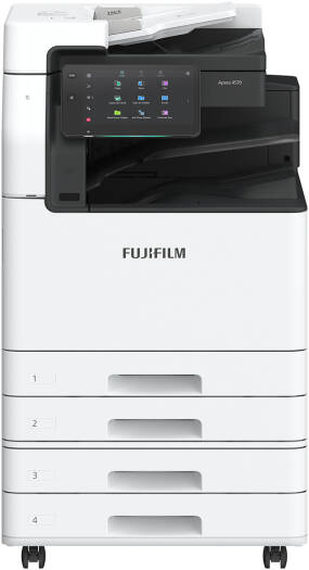 Fujifilm Apeos C4570 Multifunction Printer, 45 ppm Print Speed, Up to 1200 x 2400 DPI Resolution, 10.1" Touch Panels, 250 Sheets Duplex ADF Capacity, 500 Sheets Paper Tray Capacity, White | C4570