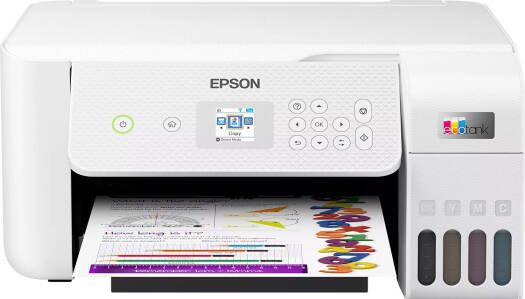EPSON EcoTank L3266, Home Ink Tank Printer, A4, Color, 3-in-1 With WiFi And Smart Panel App Connectivity, Ultra-low-cost Printing, Modern Flexibility | C11CJ66416