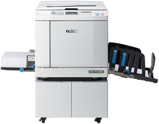 Riso SF5350 II A3 Model Digital Duplicator High-Speed Digital Master-Making/Fully Automatic Printer, 6x Print Speed, Up to 150 ppm Print Speed, 300 dpi x 600 dpi Resolution, White | SF5350 EII