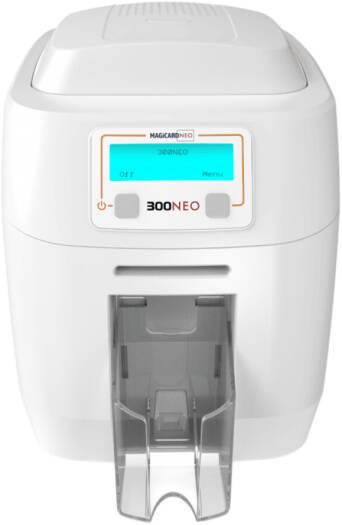 Magicard 300NEO DUO Dualside Card Printer, Dual Side ID Card Printer with USB & Ethernet, YMCKO Ribbon + 100 Cards, High Speed PVC Printing, Security HoloKote, Office & Business Badge Maker