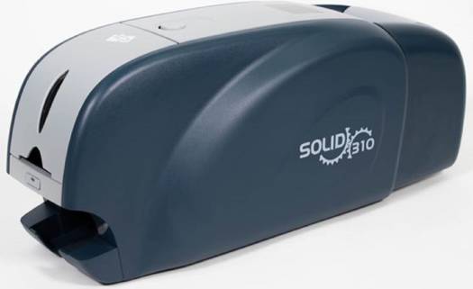 IDP Solid 310D ID Card Printer, Color & Dual Sided Printing, Max. 17 sec./card, Edge-to-Edge Printing, Low Cost UV Printing, Flipper & Laminator Upgradable, Blue | 653557 - S31D