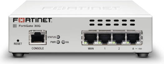 Fortinet FortiGate-30G Firewall, Network Security Appliance, 800Mbps IPS, 500Mbps Threat Protection, 1 Year FortiGuard Unified Threat Protection (UTP) and FortiCare Premium, White | FG-30G-BDL-950-12