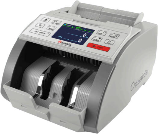 Cassida AXIA Money Counter Machine, Mix Value Bill Counter with UV MG IR Counterfeit Detection High Speed 1000 Notes per Minute | AXIA