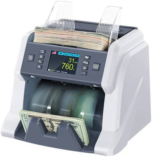 Ribao BC-40 Mixed Denomination Bill Counter, 3.5" Touch Color TFT-LCD Display, 600pcs Hopper Capacity, 200pcs Stacker Capacity, Ultraviolet Detection, CIS Image Detection, USB, RS232 | BC-40