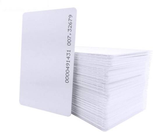 TK4100 Blank Proximity ID Card (200 Pieces), PVC Material, 40Bits Unique ID, ISO10536 Protocol, White