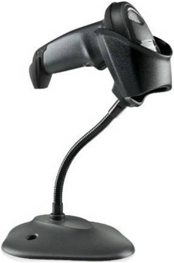 Zebra LI2208 Corded Handheld Barcode Scanner, With Shielded USB Cable, Linear Imager, Compatible w/ 123 Scan2 / Scanner Management Service, With Stand, Black | LI2208-SR7U2100SGW