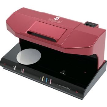 Nigachi NC-6055 UV/MG/WM Counterfeit Detector, USB Cable, Rechargeable Battery, 5V/1A Power Supply, Detects Currencies/Cheques/Passports/Etc, Red | NC-6055