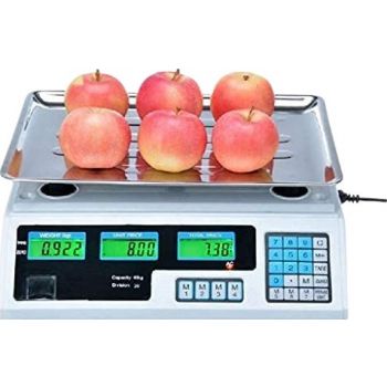 Abbasali High Precision Digital Scale Platform Scale Stainless Steel Electronic Price Computing Scales With LCD Display For Fruits Vegetables Aquatic Products Retail Kitchen 40KG | B0937JWWMV