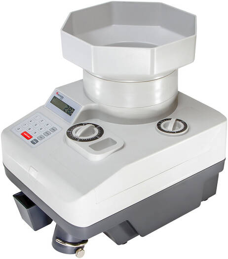 Cassida C550 Coin Counters & Sorters, 2300 Coins/Minute Counting Speed, 11000 Hopper Capacity, LCD Display Type, 4 Operation Modes (Count, Batch, Add, Off-Sort) | C550