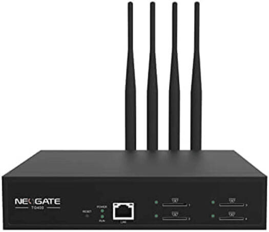 Yeastar TG400L 4 Port 4G LTE VoIP Gateway, Multi SIM LTE GSM to VoIP Bridge, SIP/IAX2 Support, HD VoLTE Calls, Web Management, Cost Effective Business Connectivity, Black | TG400L