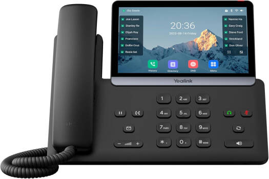 Yealink SIP-T87W Premium IP Desk Phone, 7" Touchscreen Wireless Business Phone with WiFi 6, Bluetooth 5.0, 16 SIP Accounts & AI Noise Cancellation, Enterprise Office VoIP Phone, Gray | SIP-T87W