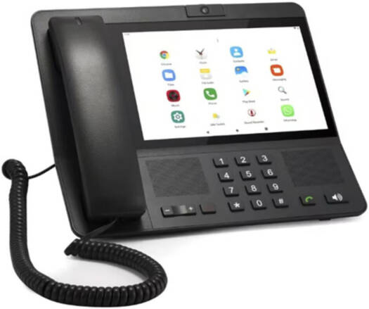 FIPKA DLNA Smart LTE 4G Fixed Wireless Landline Android Video Phone, 8-Inch IPS Touchscreen, Dual SIM, Built-In Camera & Video, 4000mAh Battery, Android 8.1 OS, Black | ZT9600