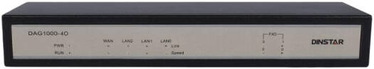 Dinstar DAG1000-4O VoIP Gateway, 4/8 FXO Ports, SIP & IMS Support, IPv4 and IPv6, TLS/SRTP Security, Main/Secondary SIP Server Failover, Flexible Routing And Dial Plan, Gray | DAG1000-4O