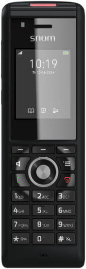 Snom M85 DECT Cordless Phone, Alarm Function, Backlit Keypad, Belt Clip, Ruggedized Handset, Headset Connectable, integrated Position Sensors, IP-65 Protection, Black | M85